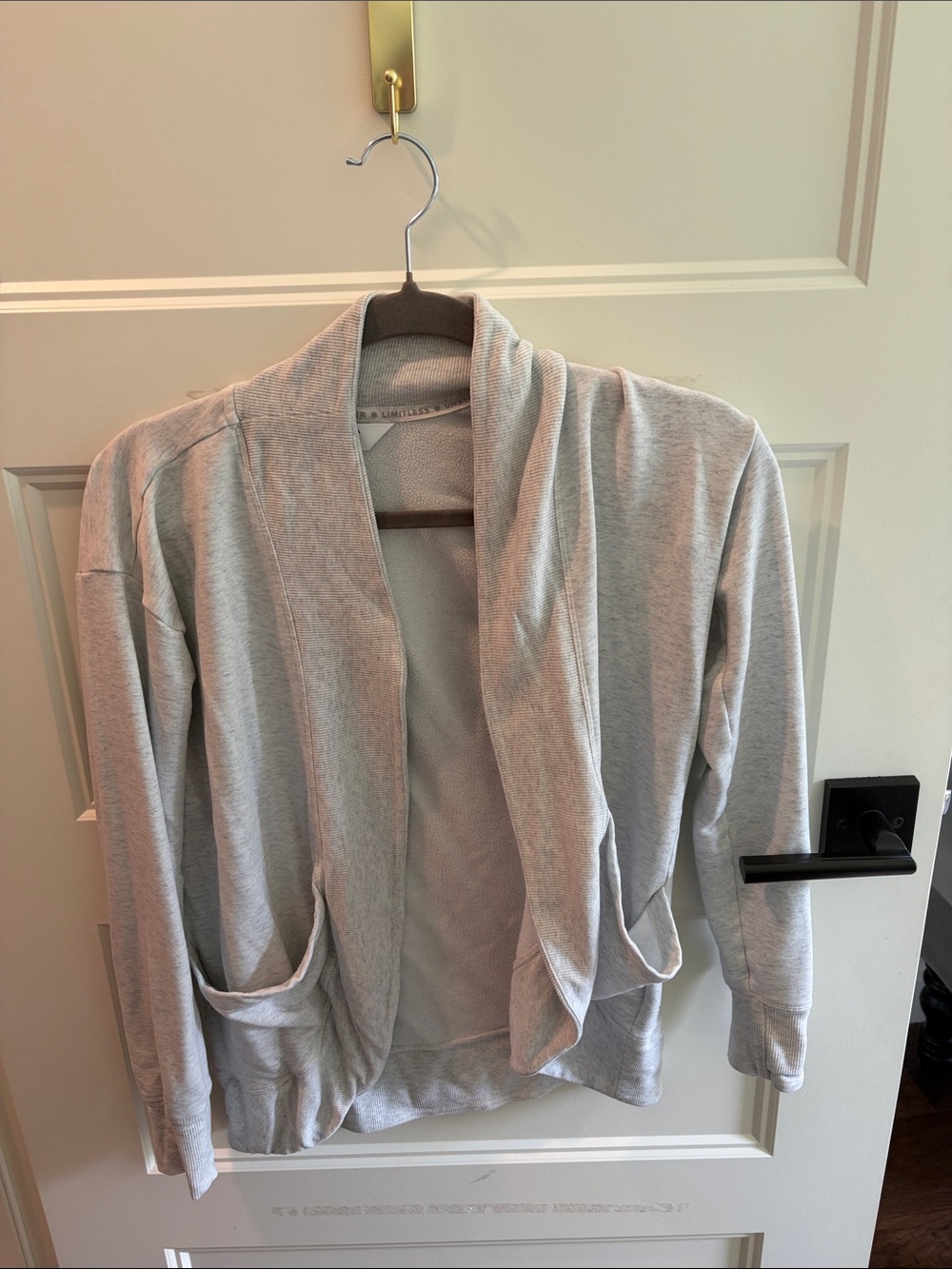 Light Gray Open-Front girl's Cardigan Jacket